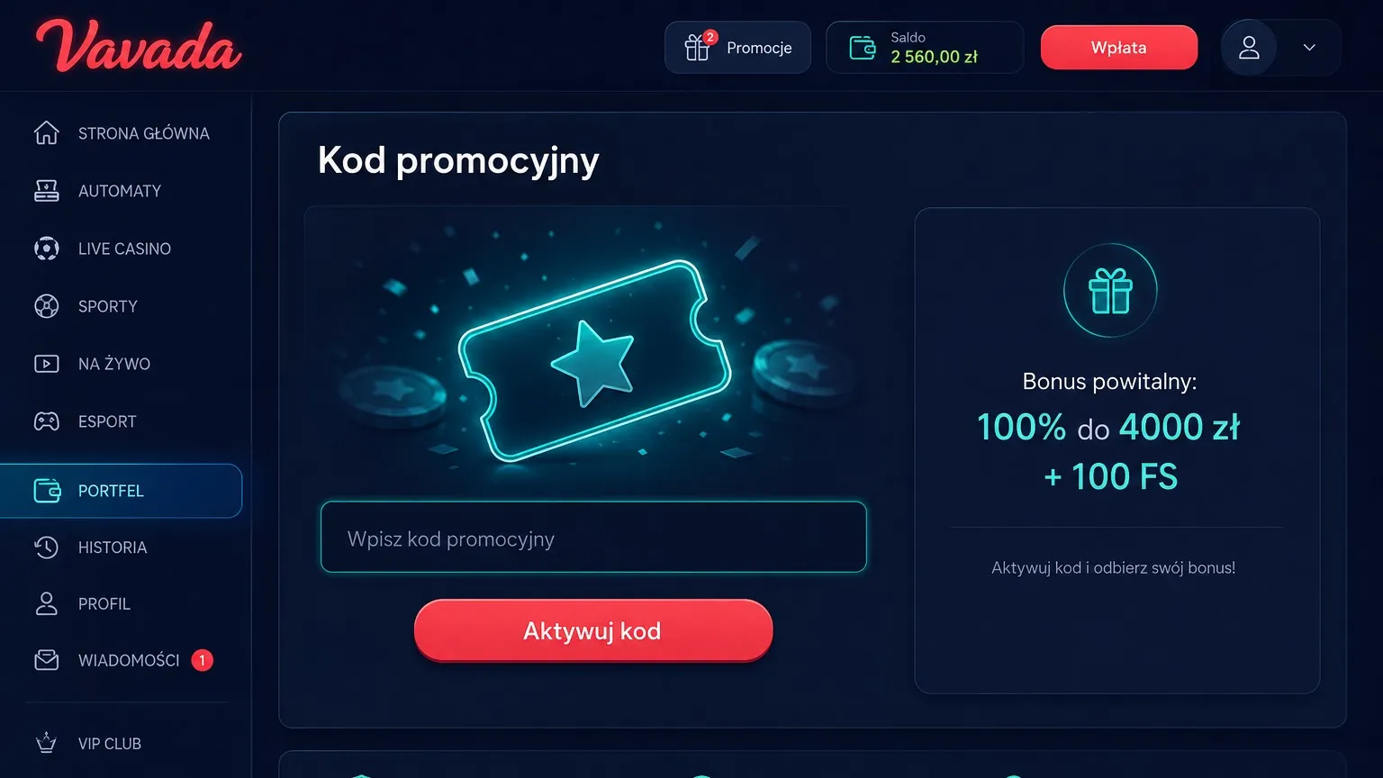 Co daje vavada kod promocyjny dla graczy z Polski